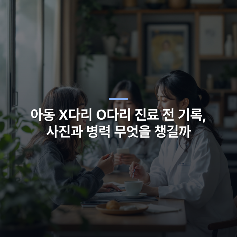 아동 X다리 O다리 진료 전 기록, 사진과 병력 무엇을 챙길까