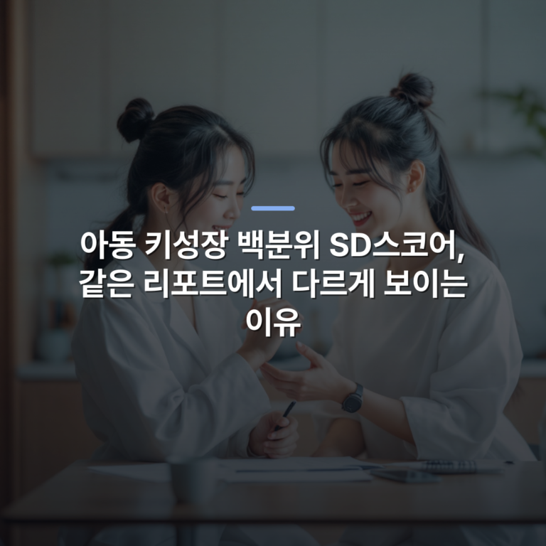 아동 키성장 백분위 SD스코어, 같은 리포트에서 다르게 보이는 이유